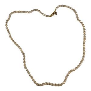 Vintage Signed Nolan Miller Faux Pearls Pendant Necklace 24" Classic Formal